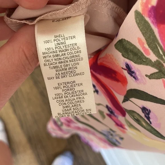 Eliza J | Halter Neck Floral Print Chiffon Sleeveless Side Slit Cascade Ruffle - Picture 11 of 11